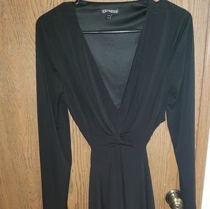 Express long sleeve black dress